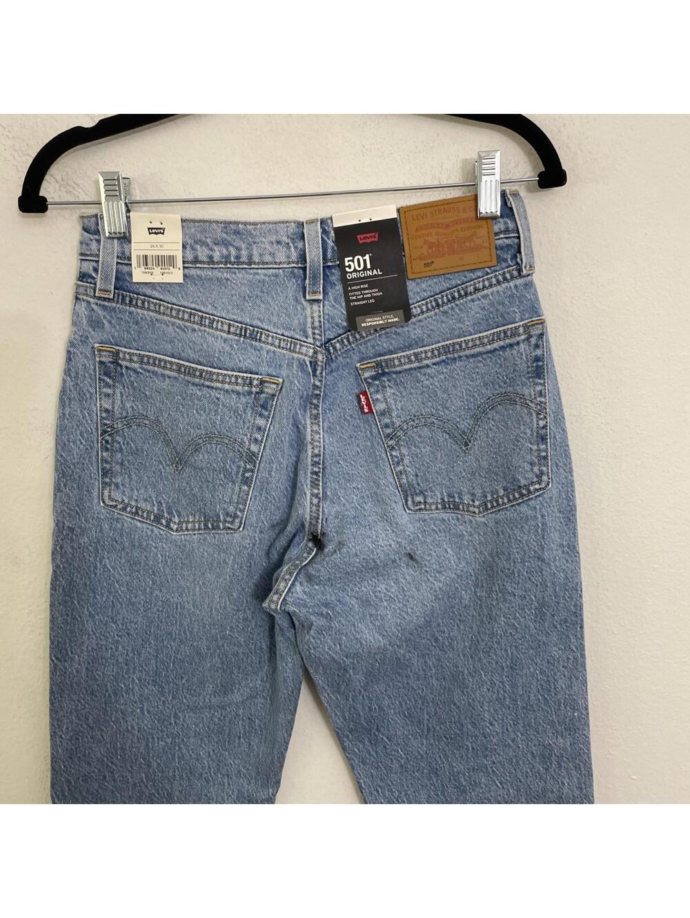 Revolve LEVI'S 501 Straight Jeans Hollow Days blue size 26 X 30 NWT $110 msrp - Picture 8 of 10